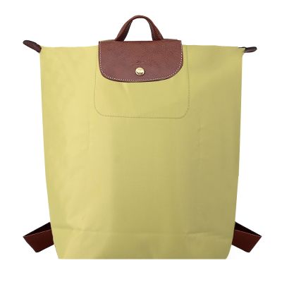 LONGCHAMP LE PLIAGE系列再生尼龍摺疊後背包(中/開心果綠)