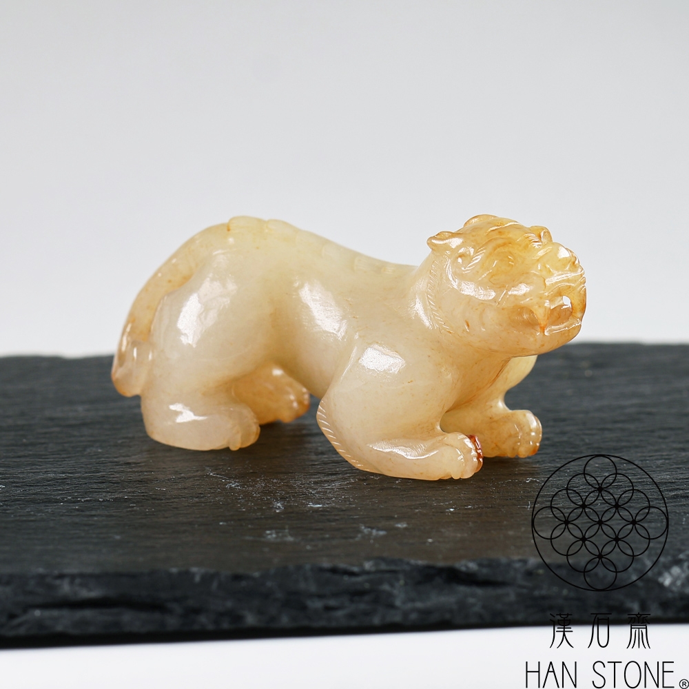 漢石齋】天然和田玉瑞獸小擺件沁色白玉(63*29*26mm) | 漢石齋| Yahoo