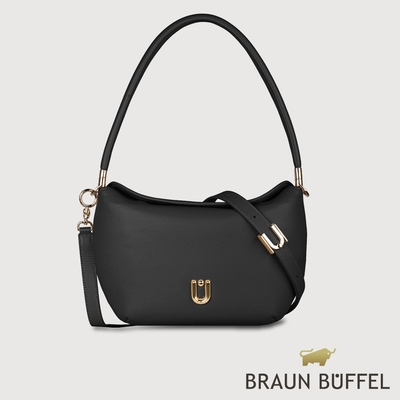 【BRAUN BUFFEL 德國小金牛】台灣總代理 艾拉娜 小肩包-黑色/BF846-26-BK