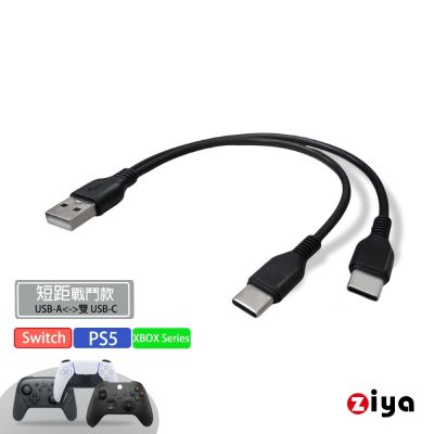 [ZIYA] PS5/Series/Switch USB Cable 充電數據線 USB-A 公 轉 USB-C 公 雙頭 短距戰鬥款