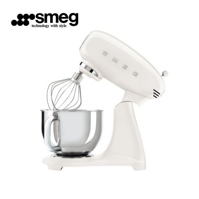 【SMEG】義大利復古美學全彩攪拌機-珍珠白_SMF03WHUS (贈烘焙甜點食譜)