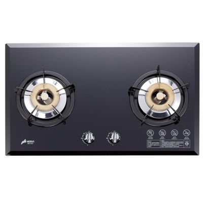 豪山牌 (全省安裝)豪山雙口檯面爐玻璃黑色瓦斯爐桶裝瓦斯SB-2283-LPG