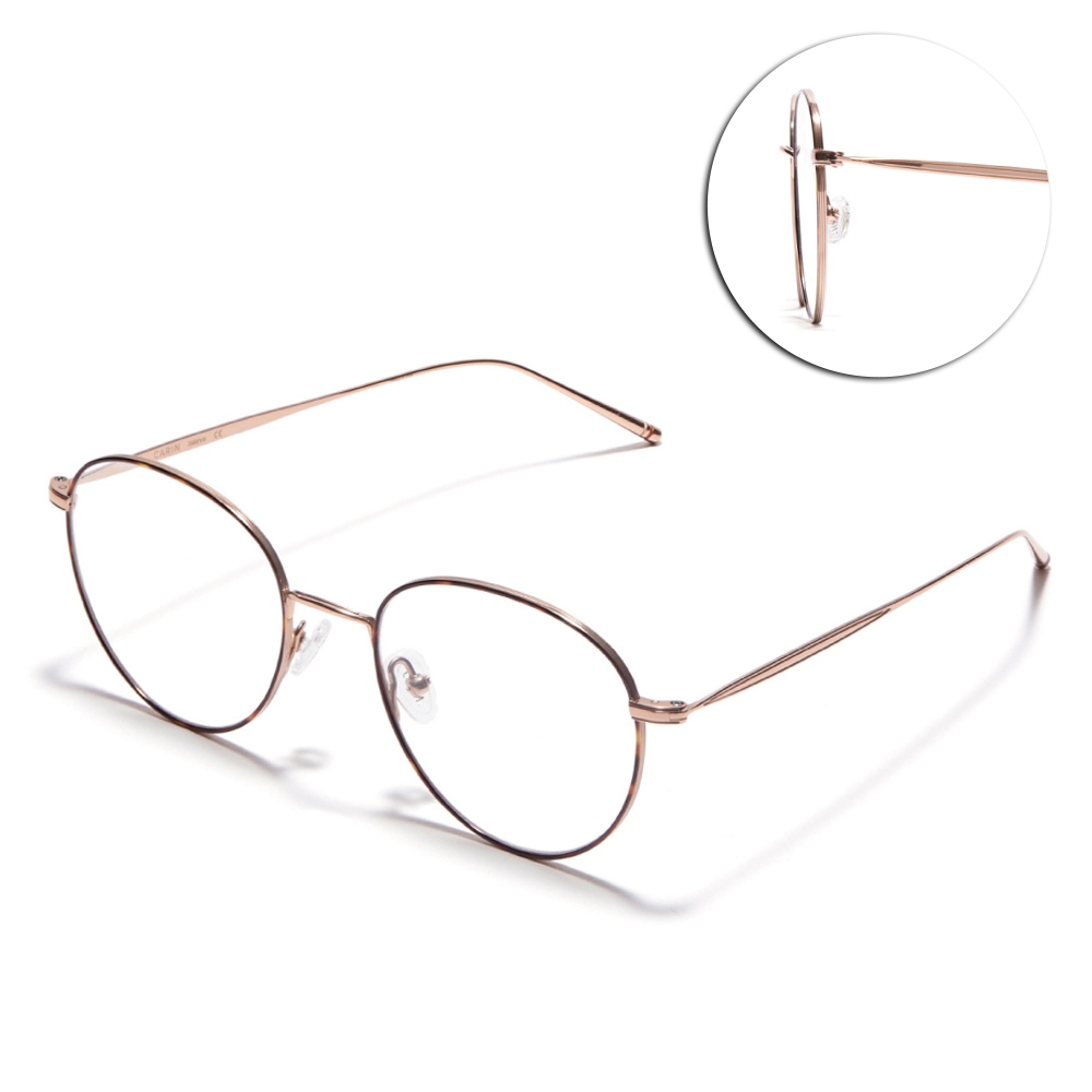 CARIN NewJeans配戴款波士頓框光學眼鏡/琥珀玫瑰金#ARNE C5 | 一般鏡框