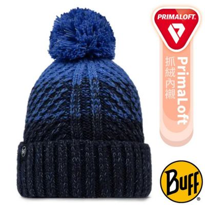 【BUFF】AKNA 針織保暖毛球帽.彈性柔軟毛線帽.翻邊毛絨帽.無邊帽/PrimaLoft 抓絨內襯.柔軟透氣.適賞雪滑雪登山健行/ BFL136684-779 漸層夜藍