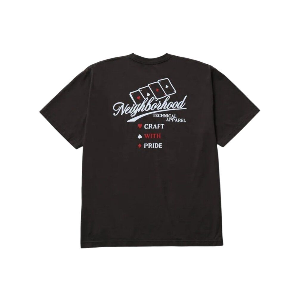 Neighborhood Nh Tee SS-8 黑/ 深棕/ 灰/ 白背面撲克牌短袖252PCNH