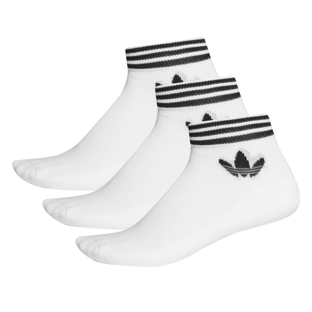 adidas 襪子 Trefoil Ankle １白 黑 白襪 短筒襪 短襪 三線 厚底 毛巾布 愛迪達  EE1152
