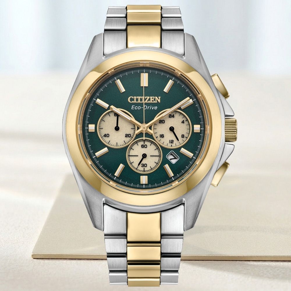 CITIZEN星辰 Chronograph系列 光動能 時尚計時腕錶 七夕 情人節 送禮 40.5mm/CA4684-54X