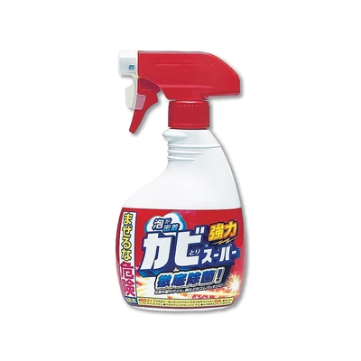 日本MITSUEI美淨易-衛浴強力除黴免刷洗鹼性泡沫噴霧清潔劑400ml/瓶(浴廁去黴斑,廁所磁磚縫隙,矽利康,橡膠慕斯去污劑)