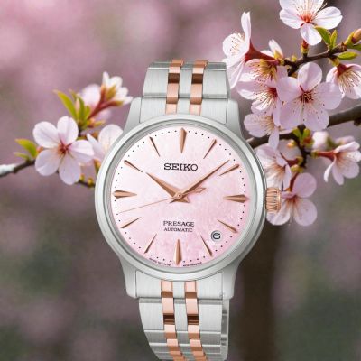 SEIKO 精工 Presage Cocktail Time系列 櫻花色 機械錶 女錶-4R35-06X0P.SRPM06J1 SK040