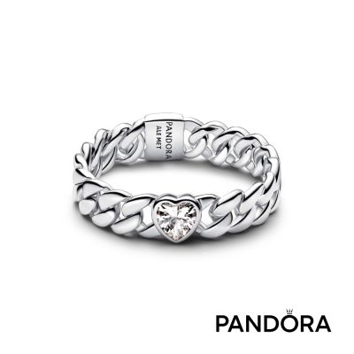 【Pandora官方直營】心形古巴鏈戒