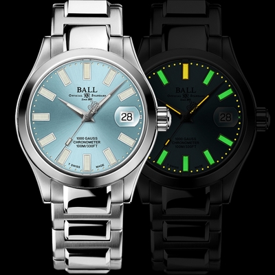 BALL 波爾錶 Engineer III Marvelight天文台機械腕錶-冰藍36mm NL9616C-S1C-IBE