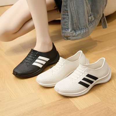 【韓國KW美鞋館】運動線條雨季必備韓國人氣防水防滑雨鞋(雨鞋/騎士雨鞋/膠鞋/洗車/廚房/工作鞋)