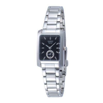 CASIO BESIDE系列 都市方形時尚腕錶-銀X黑-BEL-108D-1AVDF