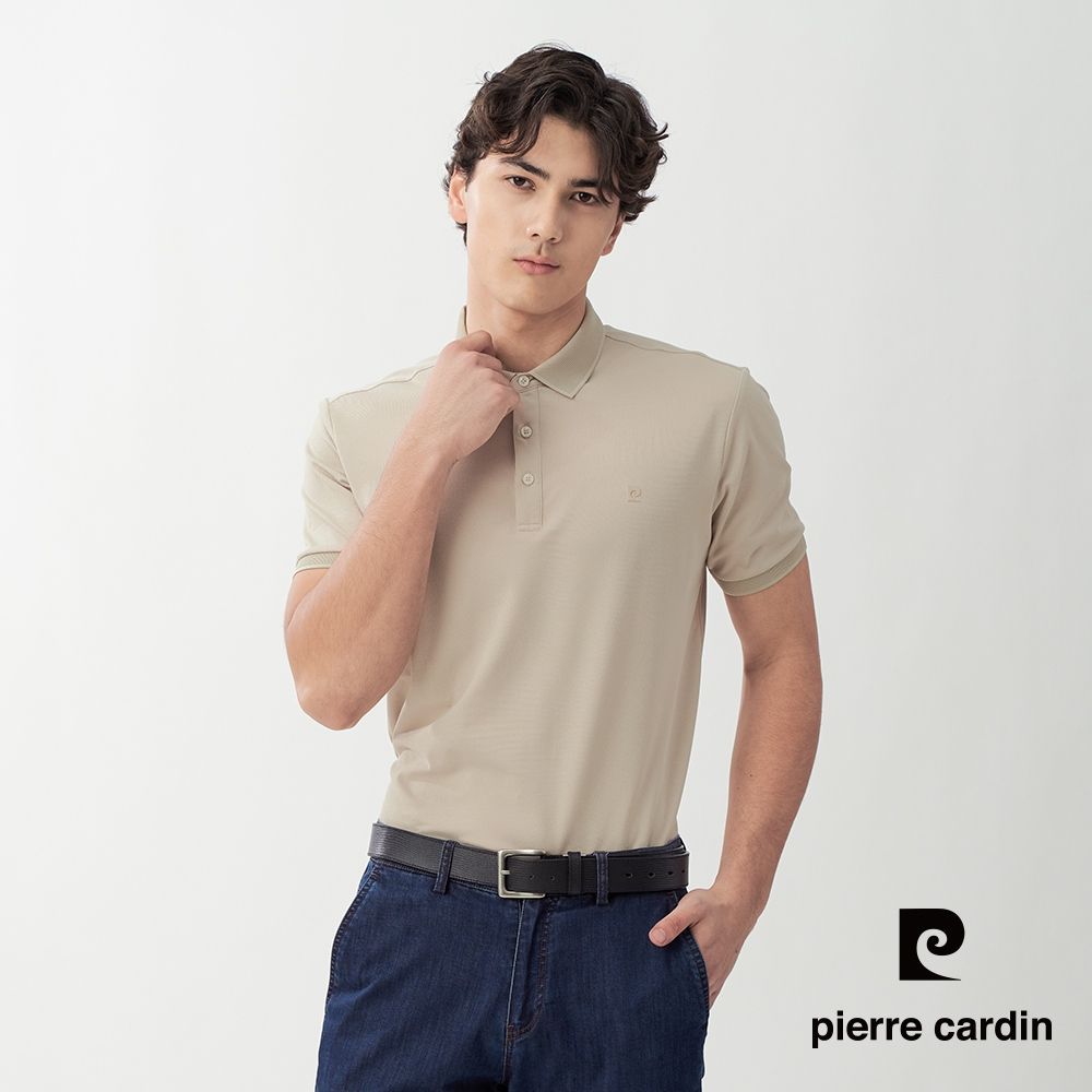 Pierre Cardin皮爾卡登 網路獨家 男款 素色百搭涼感/網眼透氣彈性短袖POLO衫(多色任選) (K款(網眼透氣))