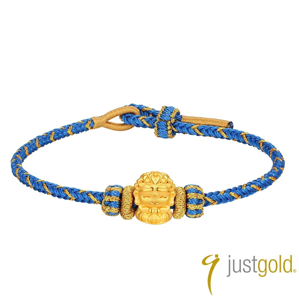 【Just Gold 鎮金店】福佑 生肖本命佛-鼠 黃金手繩 (網路限定)