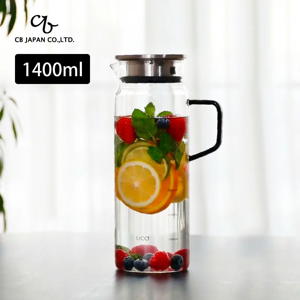 CB JAPAN LOG金屬蓋把手耐熱玻璃冷水壺/茶壺-1400ml