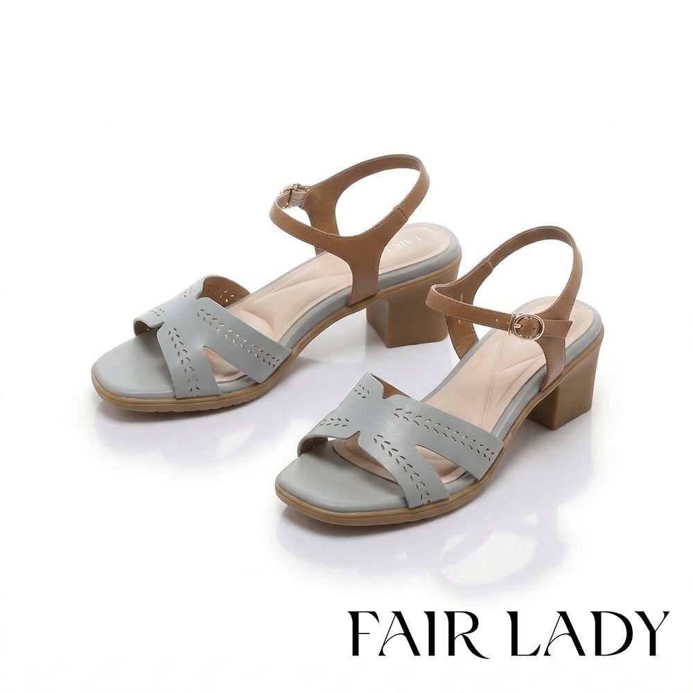 FAIR LADY 時髦百搭｜友善寬楦・時尚厚底・美型涼跟鞋 多款 均一價 (C款-藍)