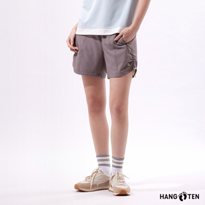 Hang Ten-女裝-四面彈涼感吸排短褲-棕色