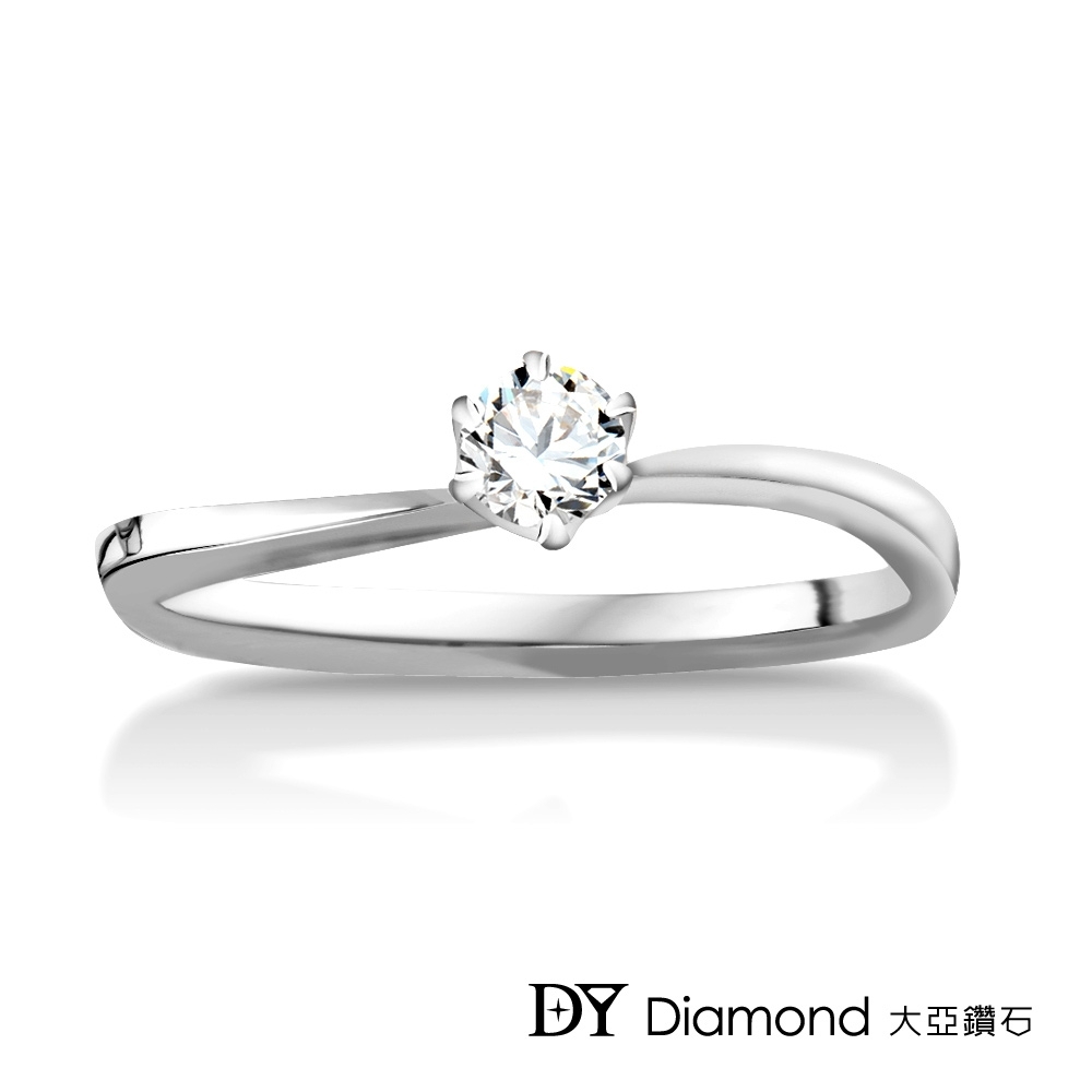 DY Diamond 大亞鑽石 L.Y.A輕珠寶 18K白金 經典 鑽石女戒