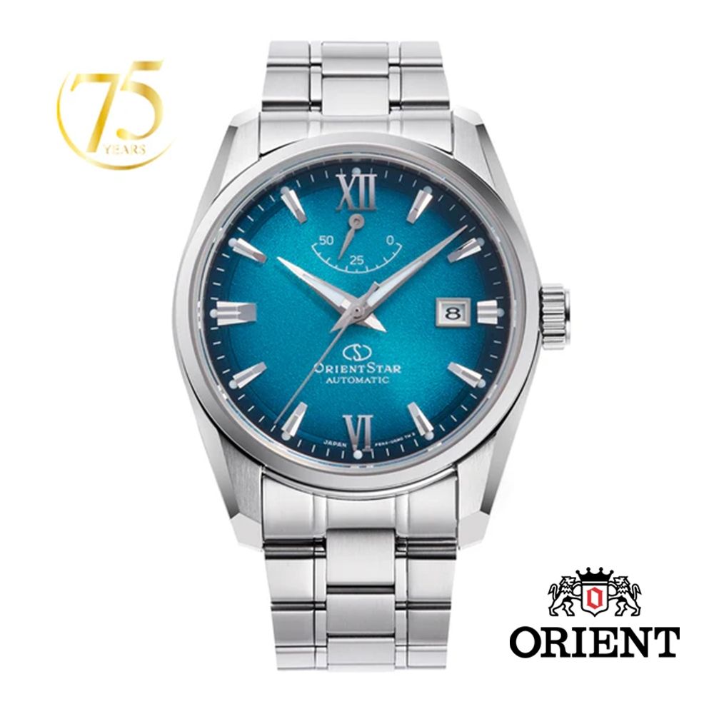 ORIENT STAR 東方之星 Contemporary系列75周年經典限量機械錶 鋼帶款 藍色 RE-AU0114E - 39.3mm