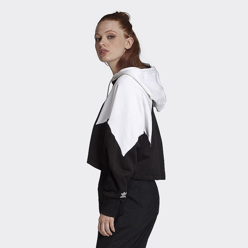 Womens Hoodie Large Logo Cropped Hoodie Adidas Crop Hoodie