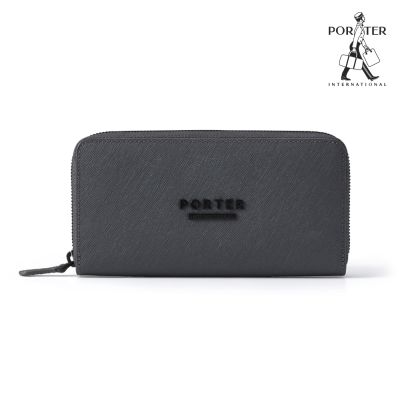 PORTER INTERNATIONAL - 細膩韌性DEFINE真皮長夾 - 沉靜灰