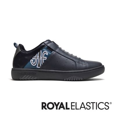 ROYAL ELASTICS ICON2.0 灰黑藍真皮潮流運動休閒鞋 (男) 006553-995