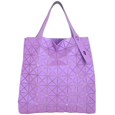 ISSEY MIYAKE 三宅一生 BAOBAO 淺紫色霧面三角格8x8肩背/手提包