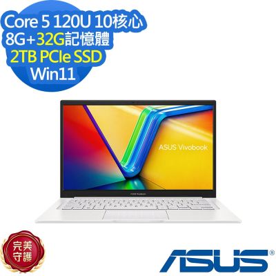 ASUS華碩 ASUS 華碩 X1404VA 14吋效能筆電(Core 5 120U/8G+32G/2TB SSD/Vivobook 14/幻彩白/特仕版)