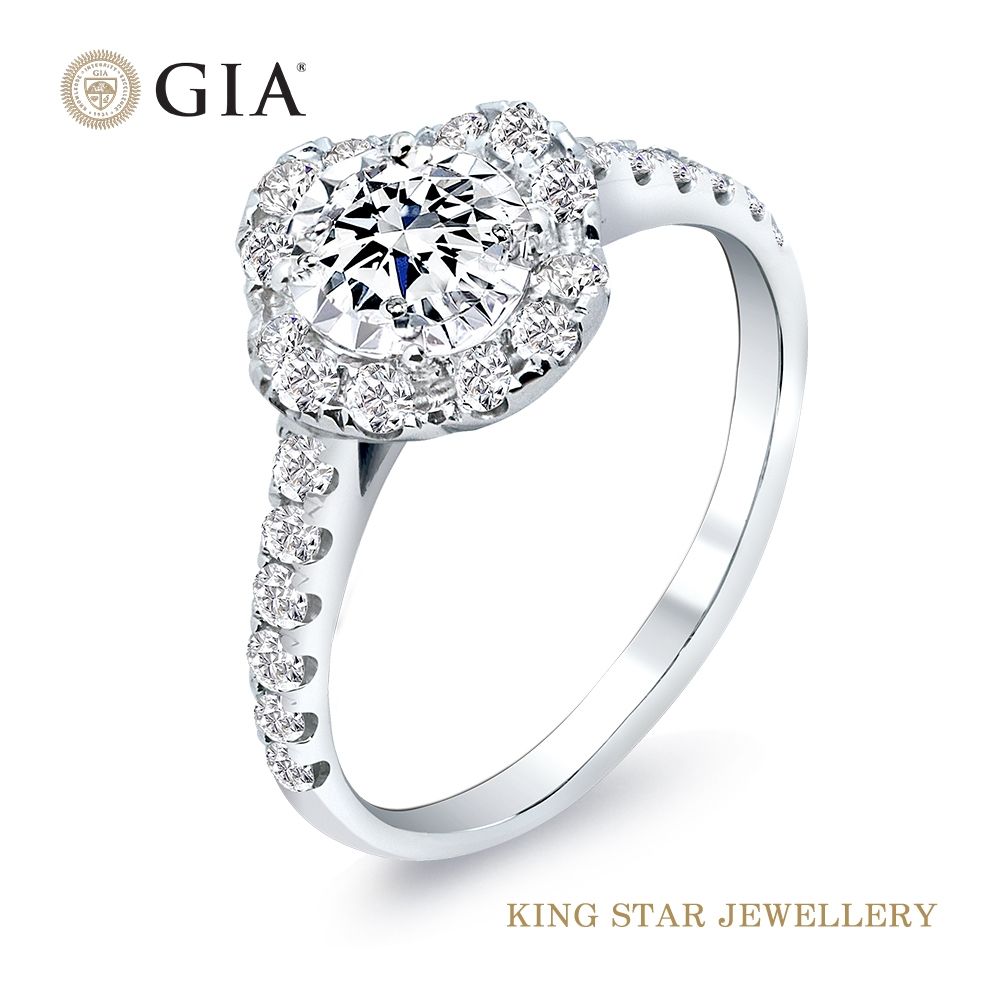 King Star GIA 30分無色等級3EX 18K 天然鑽石戒指幸運草滿鑽(F color 八心八箭) | 更多品牌| Yahoo購物中心