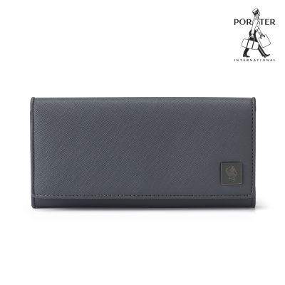 PORTER INTERNATIONAL - 法式精緻BEND真皮長夾 - 沉靜灰