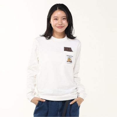CHUMS Hot Chocolate Pocket Brushed L/S T-Shirt 女 長袖上衣 白色 CH112659W001