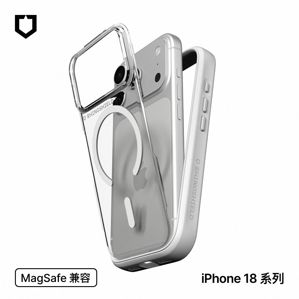 犀牛盾 iPhone 18 Pro/Pro Max Mod NX MagSafe兼容 邊框背蓋兩用防摔磁吸手機殼 (白)