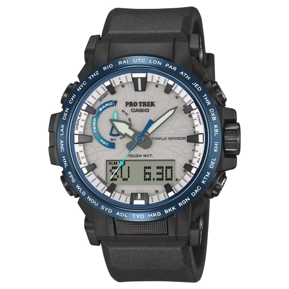 CASIO 卡西歐 PRO TREK 太陽能電力 三重感應器 戶外探險 PRW-61D-2_47.4mm