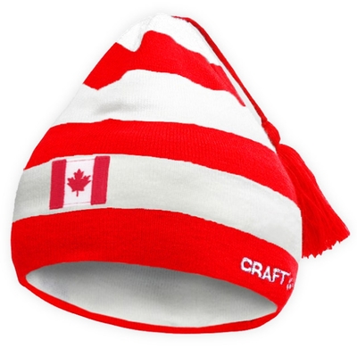 瑞典 Craft X-COUNTRY HAT 越野保暖帽.彈性透氣保暖針織護耳帽 紅/白