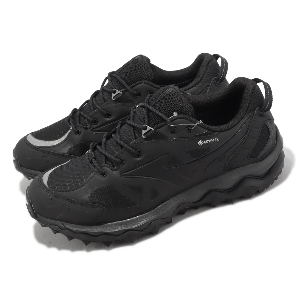 Mizuno 休閒鞋Wave Mujin TL GTX 男鞋防水黑全黑米其林大底越野戶外