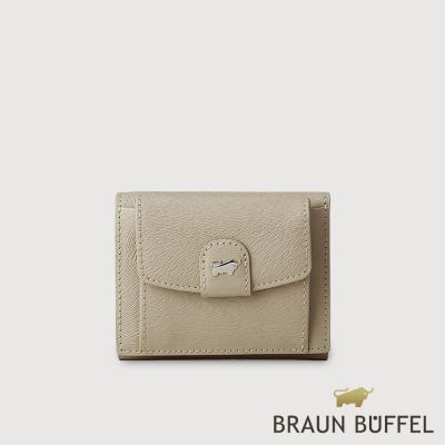 【BRAUN BUFFEL 德國小金牛】台灣總代理 蘇菲娜-B 2卡三折短夾-沙丘色/BF886-414-MDT