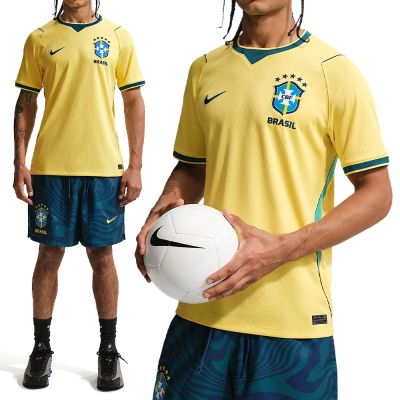 Nike Cbf M Nk Df Jsy SS Stad 短袖 男款 黃色 世足 球迷版 巴西 IF7054-724