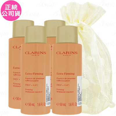 CLARINS克蘭詩 CLARINS 克蘭詩 煥顏緊緻彈力精華水(50ml)*4旅行袋組(公司貨)