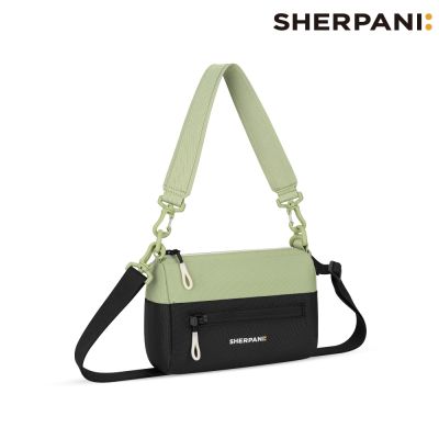 Sherpani RFID 防潑水多功能斜背包 26I Skye 3L｜草綠-黑 (RFID遮蔽 撥水)