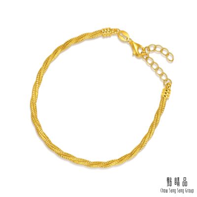 點睛品 細緻扭紋 黃金手鍊 計價黃金