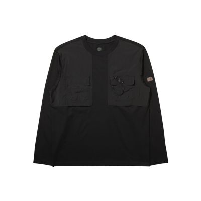 BBC EARTH 男 WOVEN PATCH LONG SLEEVE T-SHIRT 長袖上衣 黑色 BE51TL01M160