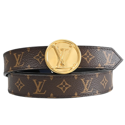 LOUIS VUITTON路易威登 LV M0054V 經典品牌LOGO印花窄版皮帶(85CM-全新福利品)