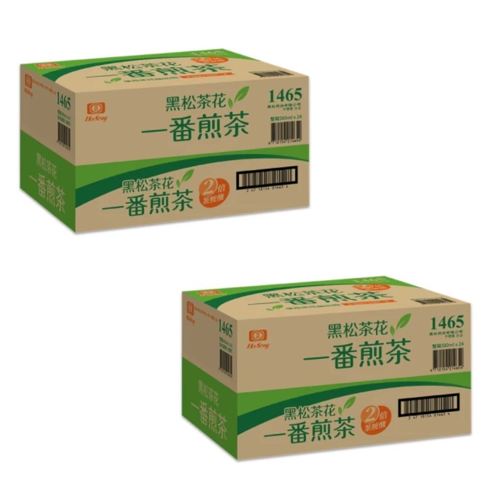黑松】黑松茶花一番煎茶x2箱(580mlx24入)(日本煎茶) | 麥茶/其他茶