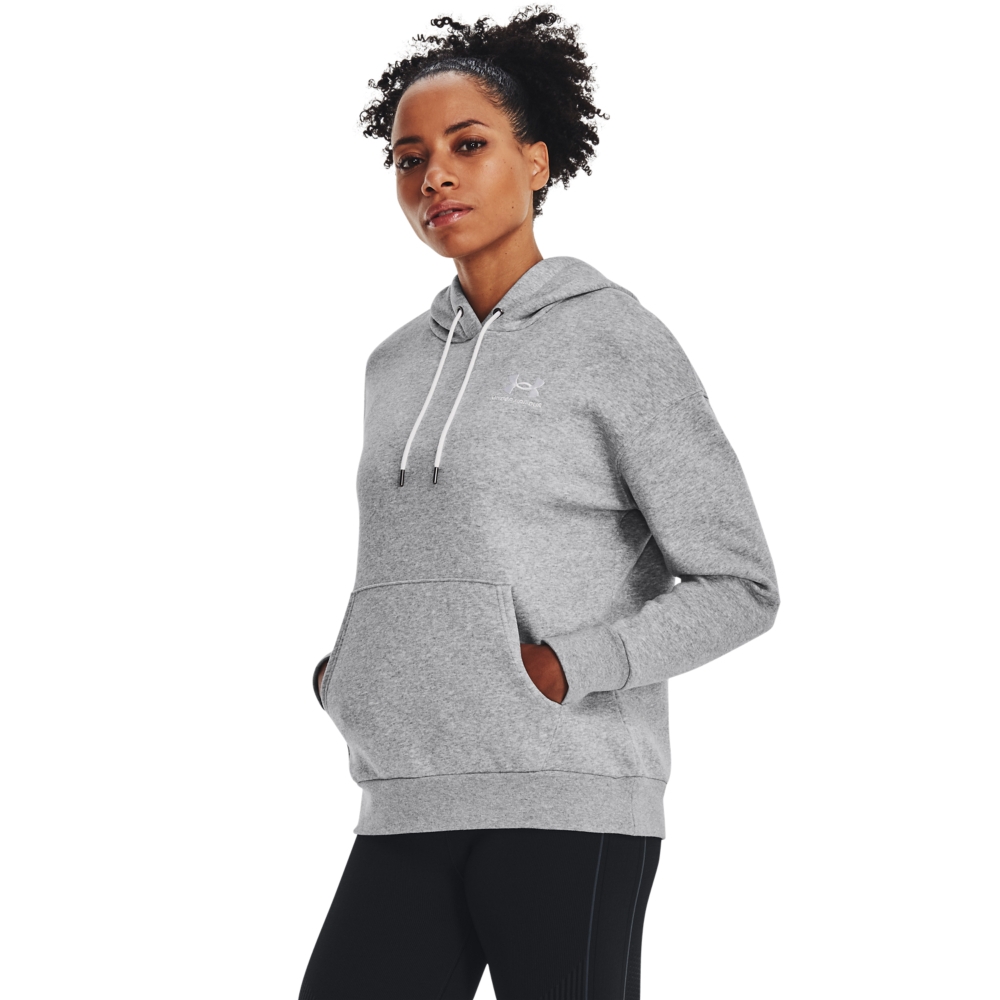 【UNDER ARMOUR】UA 女 Essential Fleece 連帽長袖套頭衫