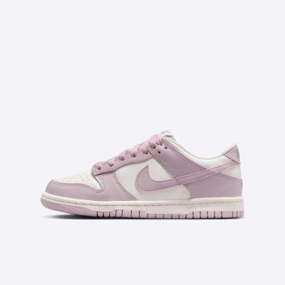 Nike 耐吉 Dunk Low GS FB9109-122 大童 休閒鞋 復古 麂皮 流行 白 粉紅