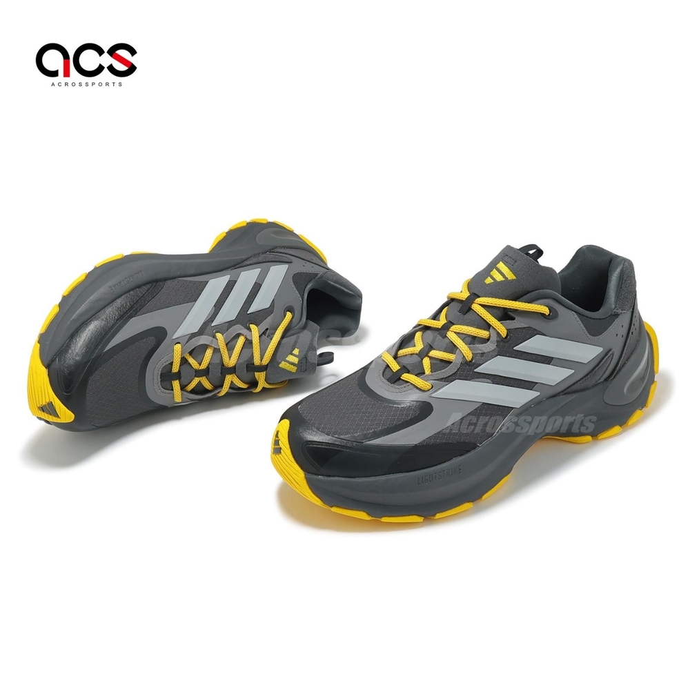 黃黃 adidas 慢跑鞋Maxxwavy ADV 男鞋灰黃支撐緩震運動鞋愛迪達JI2445