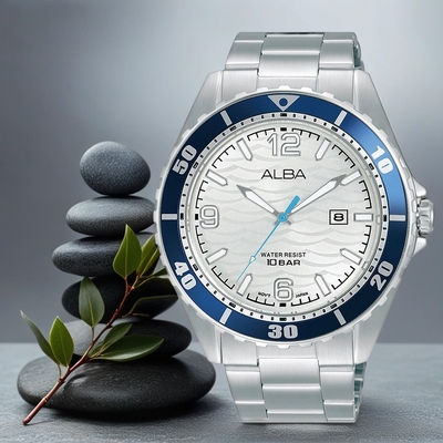 ALBA 雅柏 Active 運動風潮流手錶 開學購物季 送禮首選-42mm(AG8N53X1/VJ32-X339S)