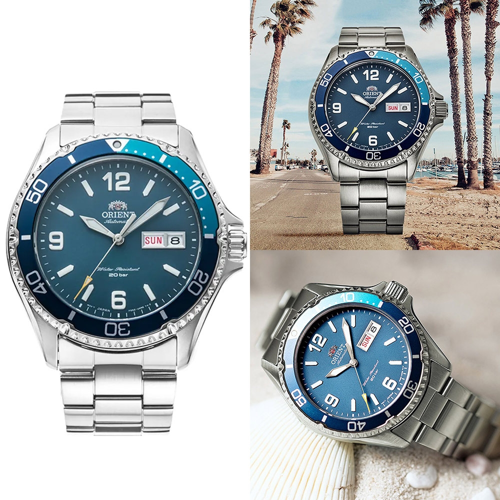 ORIENT 東方錶深海潛艇200米潛水機械腕錶-藍41.8mm RA-AA0818L