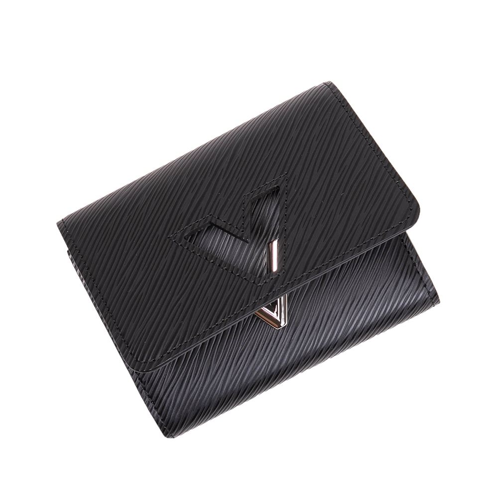 Louis Vuitton LV 路易威登M64414 Twist 牛皮短夾(銀字/黑色) | LV路易